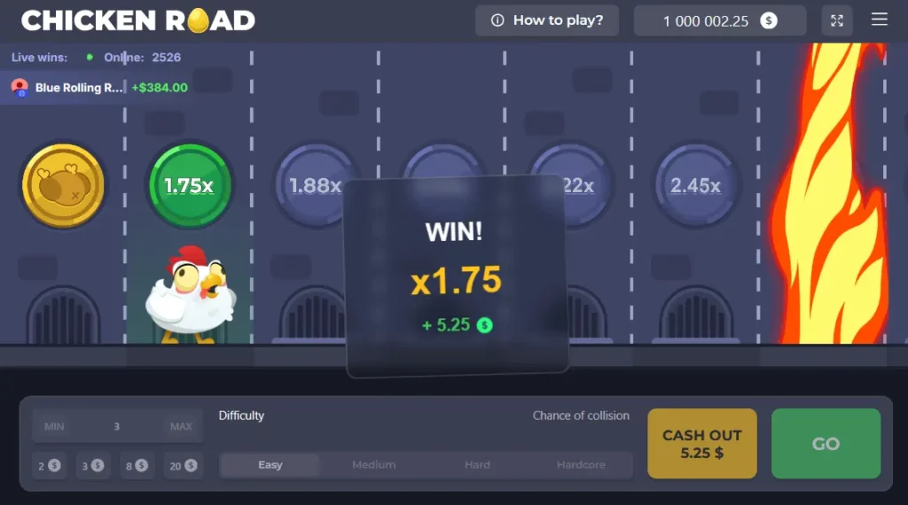 الفوز في لعبة طريق الدجاج على موقع 1xBet في الكويت